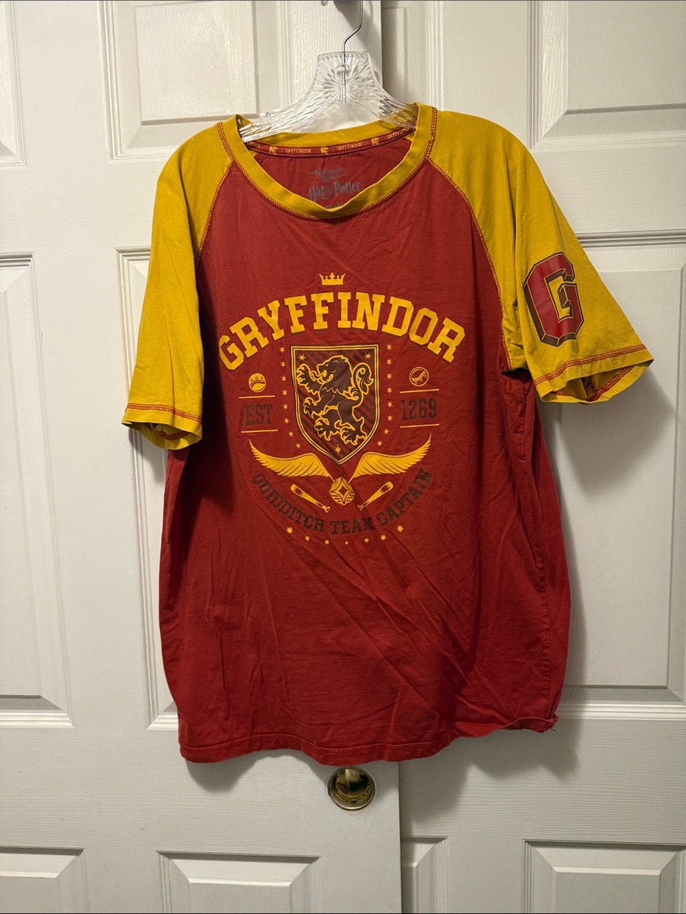 Gryffindor Raglan Short-Sleeve Tee - Red & Gold